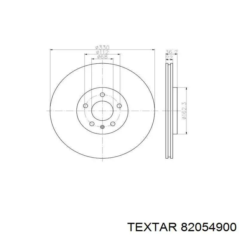 Пружинная защелка суппорта 82054900 Textar
