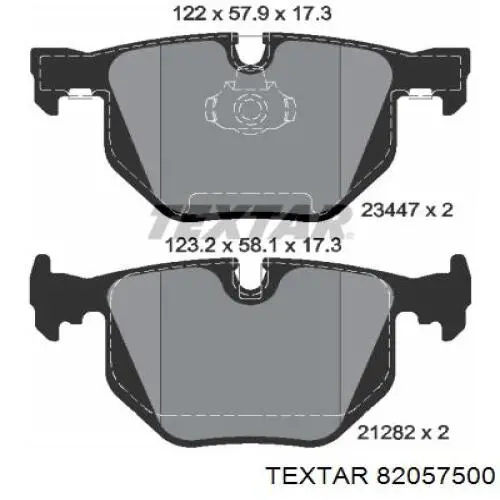 Комплект пружинок крепления дисковых колодок задних Textar 82057500 цена, от 5.96 USD