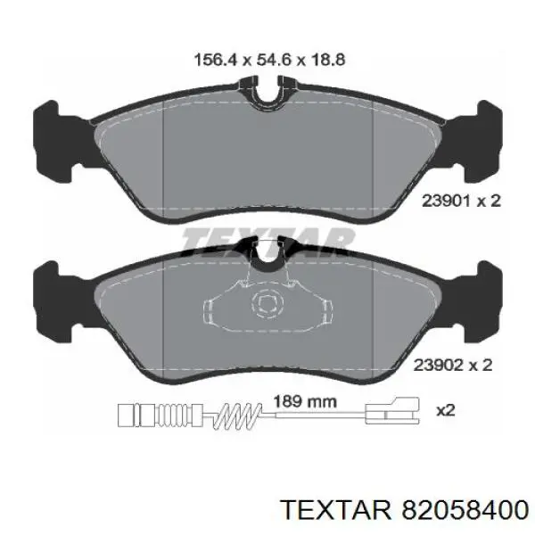 Conjunto De Muelles Almohadilla Discos Delanteros 82058400 Textar