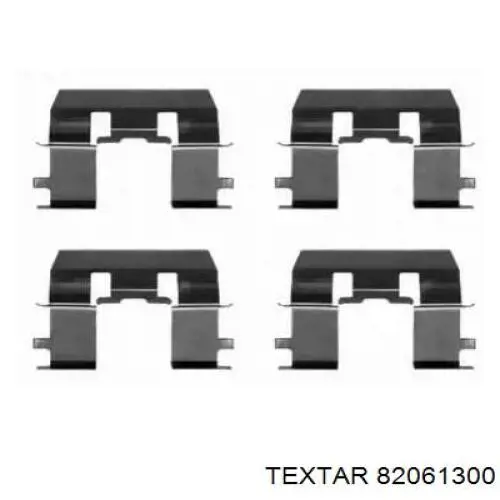 Комплект пружинок крепления дисковых колодок передних 82061300 Textar