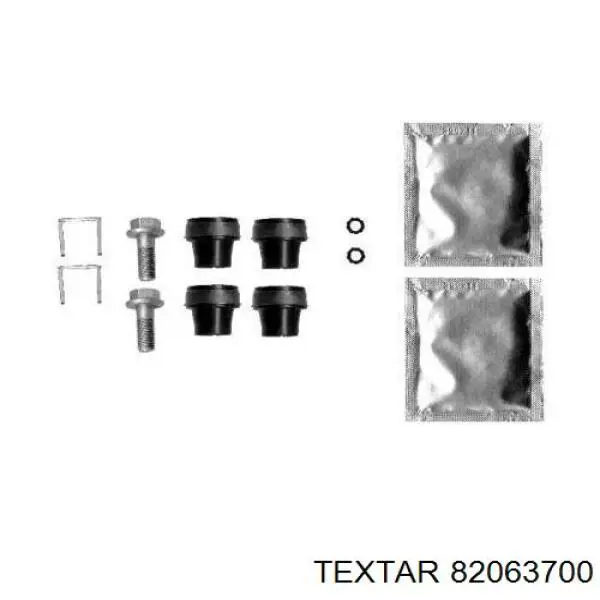 Ремкомплект суппорта тормозного переднего TEXTAR 82063700