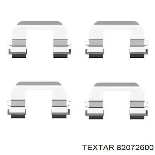 Комплект пружинок крепления дисковых колодок передних 82072600 Textar