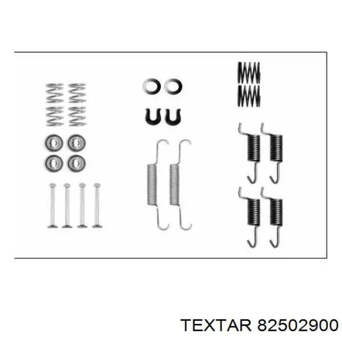 82502900 Textar комплект пружинок крепления дисковых колодок передних