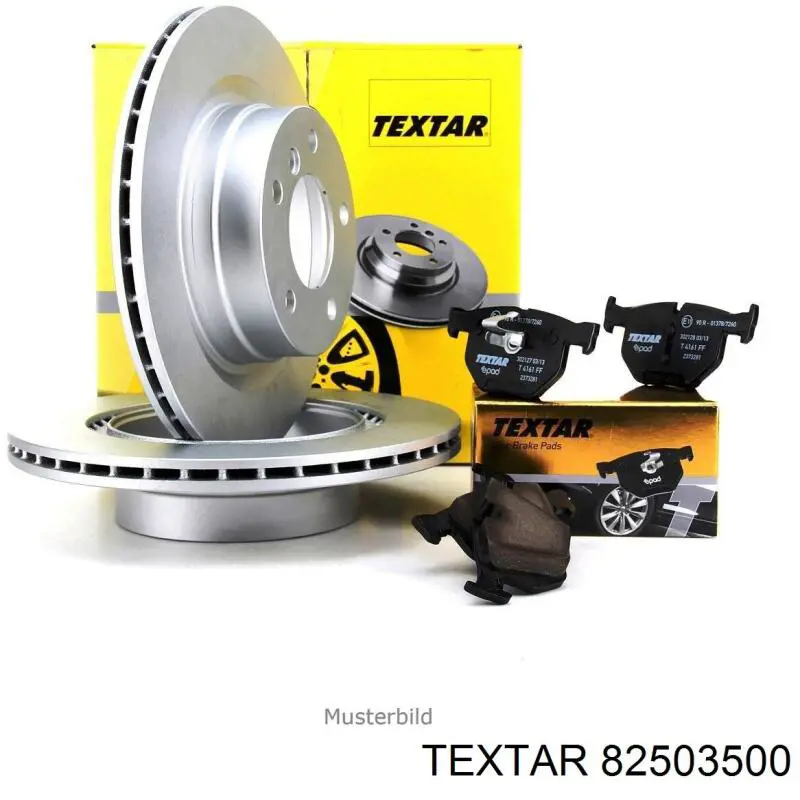 82503500 Textar Комплект пружинок крепления дисковых колодок, задних