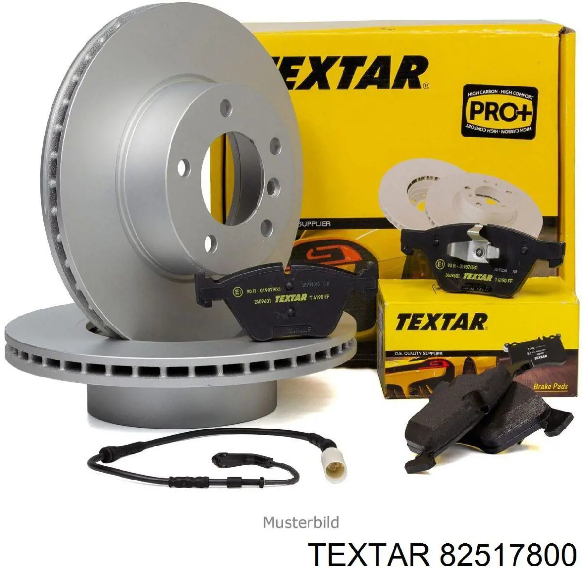 Комплект пружинок крепления дисковых колодок передних TEXTAR 82517800