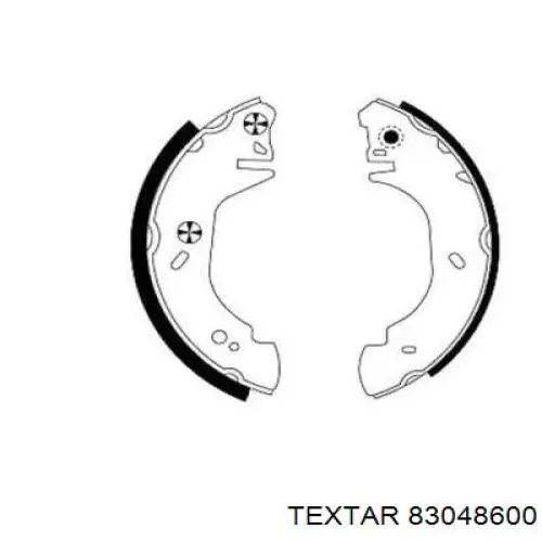 Задние барабанные колодки 83048600 Textar