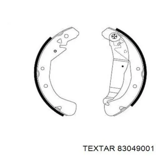 Задние барабанные колодки 83049001 Textar