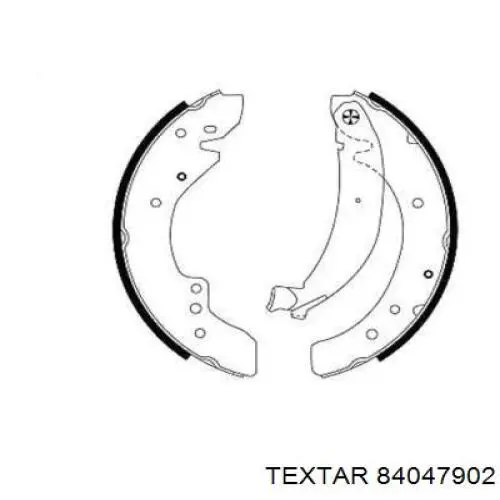 Задние барабанные колодки 84047902 Textar