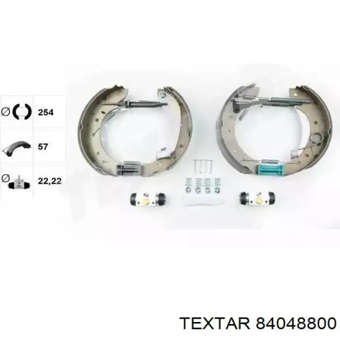 Задние барабанные колодки 84048800 Textar
