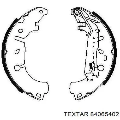 Задние барабанные колодки 84065402 Textar