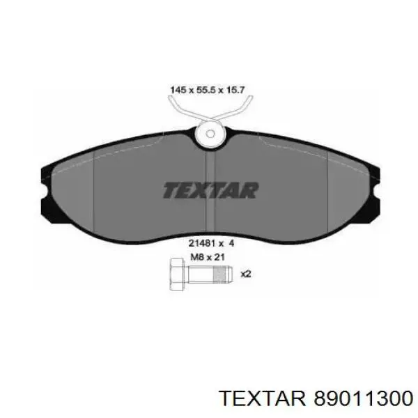 Передние тормозные колодки 89011300 Textar