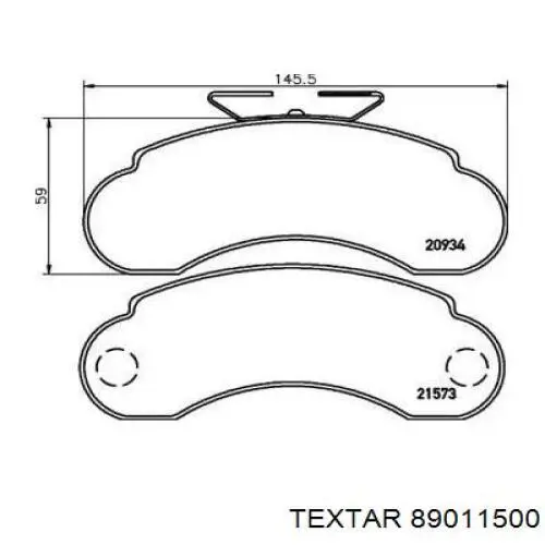 Передние тормозные диски 89011500 Textar