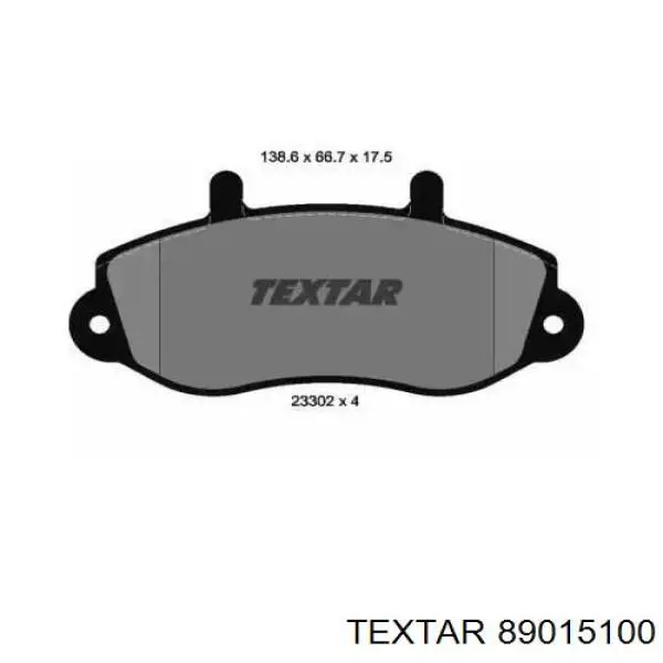 Передние тормозные колодки 89015100 Textar