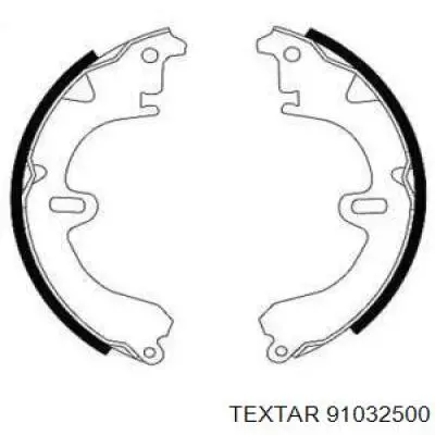 Задние барабанные колодки 91032500 Textar