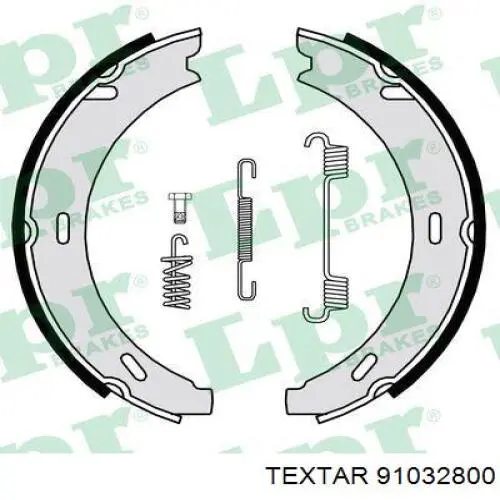 91032800 Textar Тормозные колодки ручника