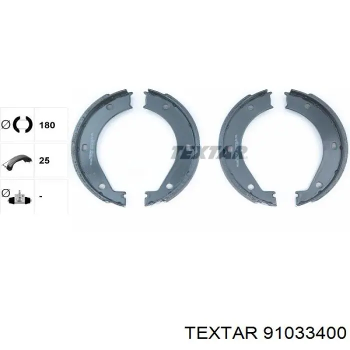 Juego de zapatas de frenos, freno de estacionamiento 91033400 Textar