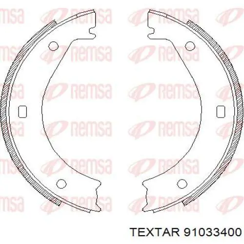 Колодки ручника 91033400 Textar