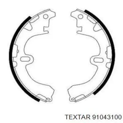 Задние барабанные колодки 91043100 Textar