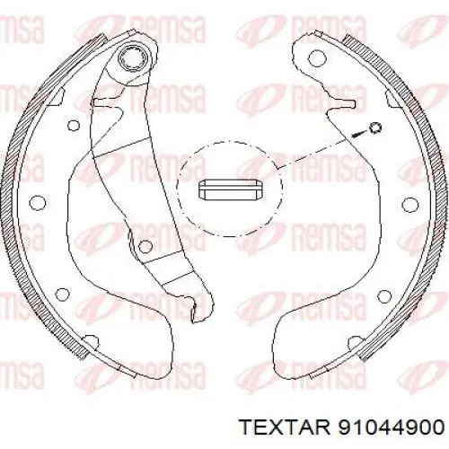 Купить 91044900 Textar Задние барабанные тормозные колодки