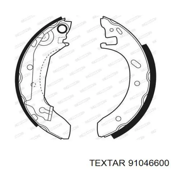 91046600 Textar Барабанные тормозные колодки