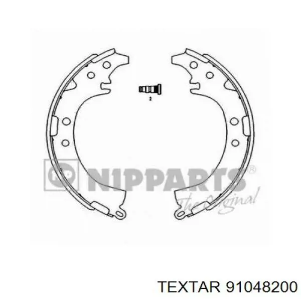 Задние барабанные колодки 91048200 Textar