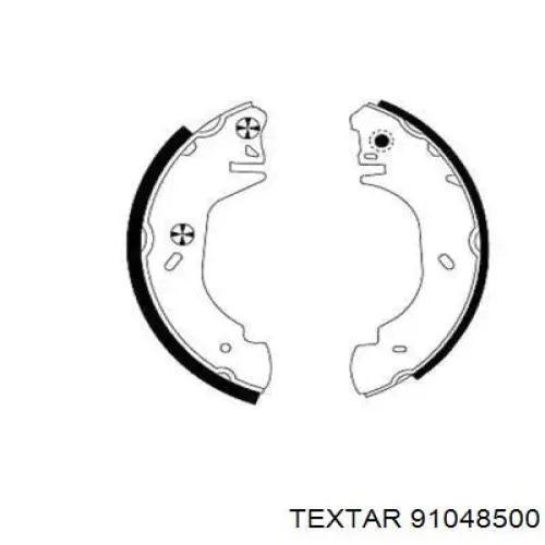 Задние барабанные колодки 91048500 Textar