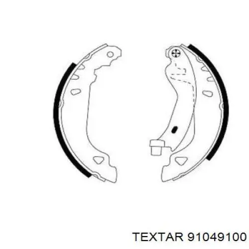 Задние барабанные колодки 91049100 Textar