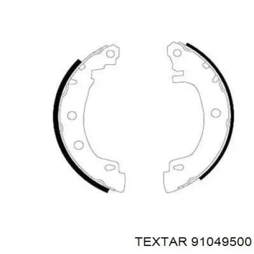 Задние барабанные колодки 91049500 Textar