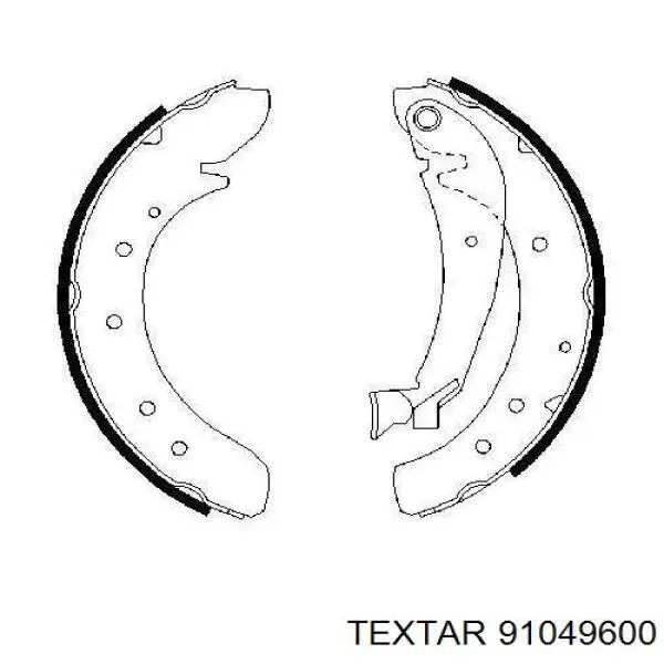 Задние барабанные колодки 91049600 Textar