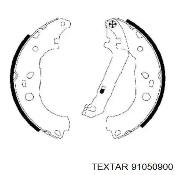 91050900 Textar Барабанные тормозные колодки