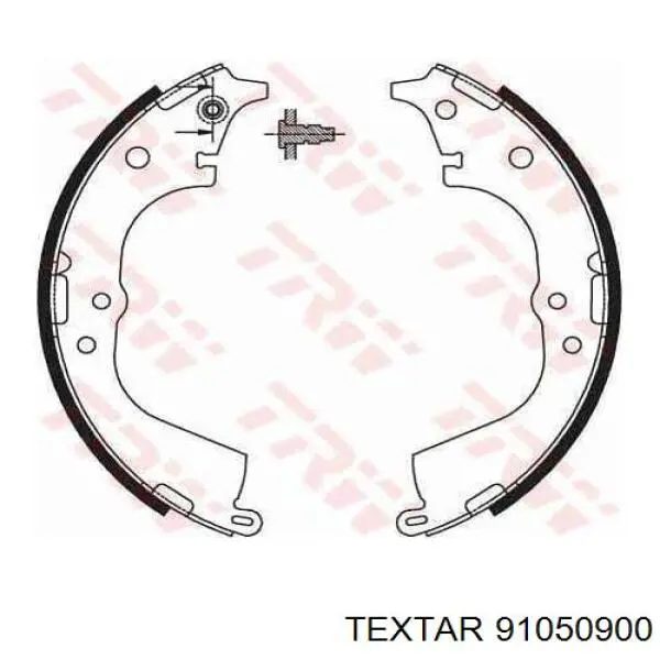 91050900 Textar Барабанные тормозные колодки