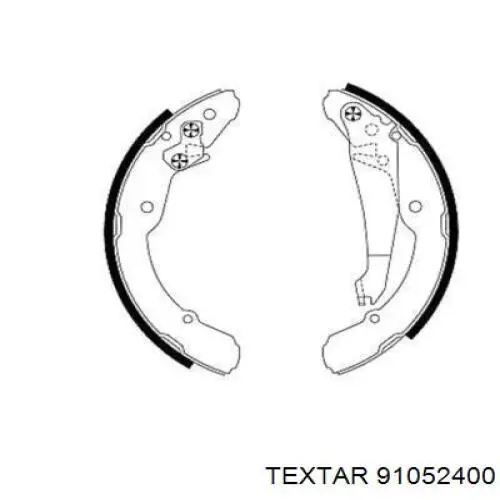 Купить 91052400 Textar Задние барабанные тормозные колодки