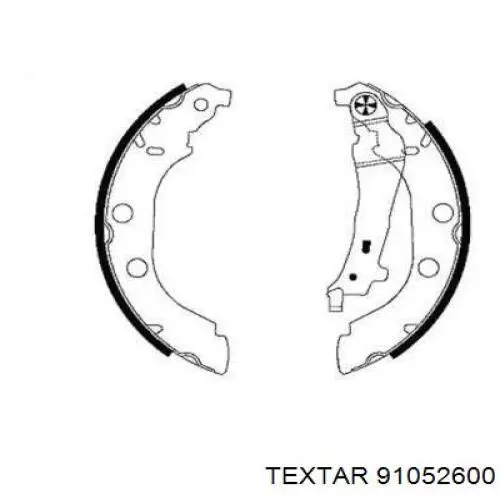 Задние барабанные колодки 91052600 Textar