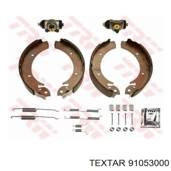91053000 Textar Барабанные тормозные колодки