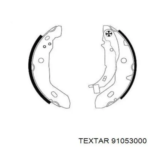 Задние барабанные колодки 91053000 Textar