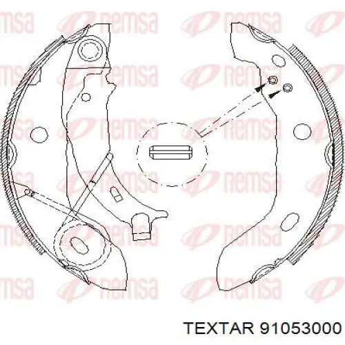 Задние барабанные колодки 91053000 Textar