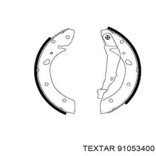 Задние барабанные колодки 91053400 Textar