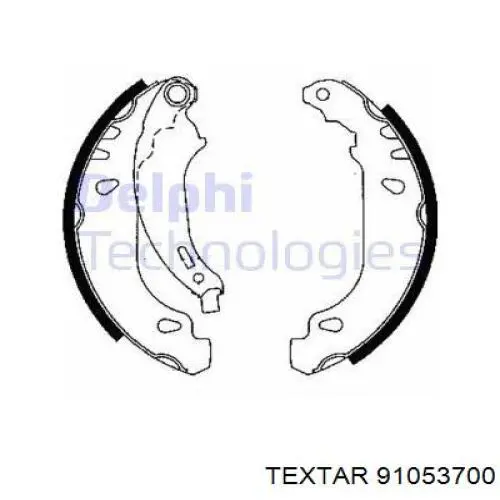 Купить 91053700 Textar Задние барабанные тормозные колодки