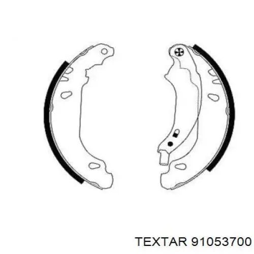 Задние барабанные колодки 91053700 Textar