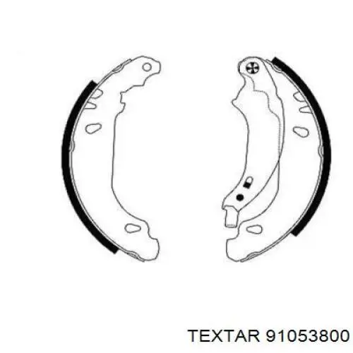 Колодки тормозные задние барабанные TEXTAR 91053800