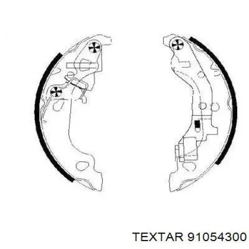 Задние барабанные колодки 91054300 Textar