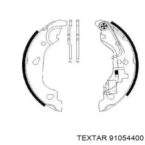 Задние барабанные колодки 91054400 Textar