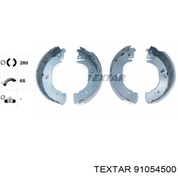 Задние барабанные колодки 91054500 Textar