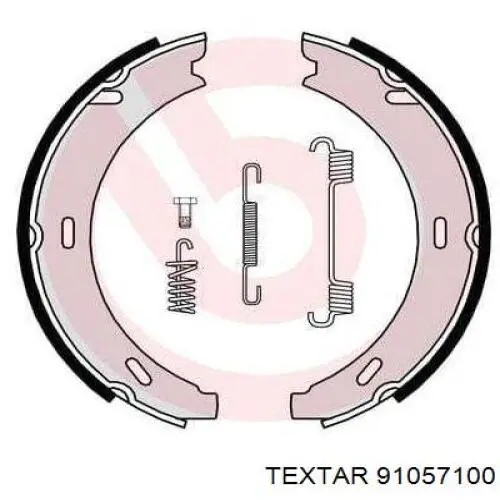 Купить 91057100 Textar Колодки ручника/стояночного тормоза