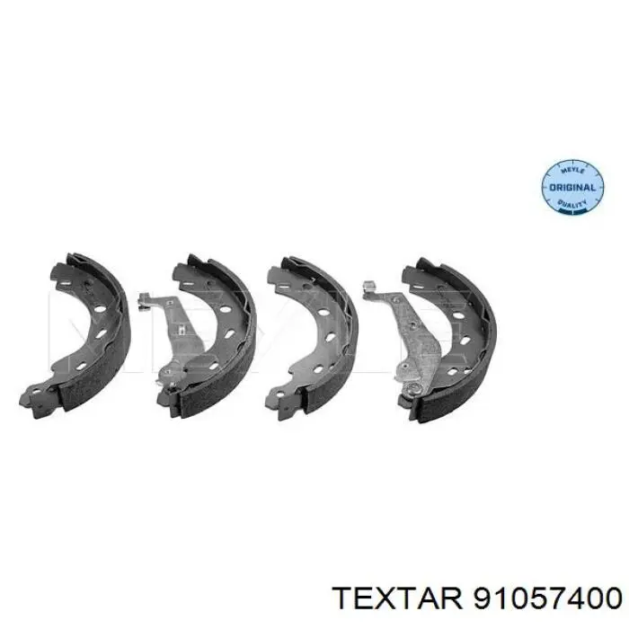 Купить 91057400 Textar Задние барабанные тормозные колодки