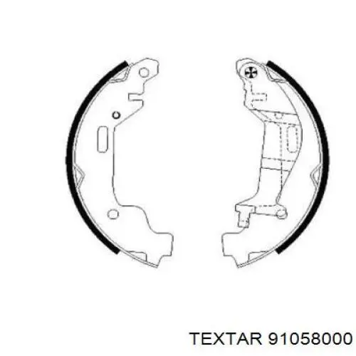 Задние барабанные колодки 91058000 Textar