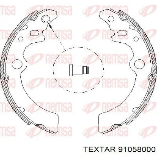 Купить 91058000 Textar Задние барабанные тормозные колодки