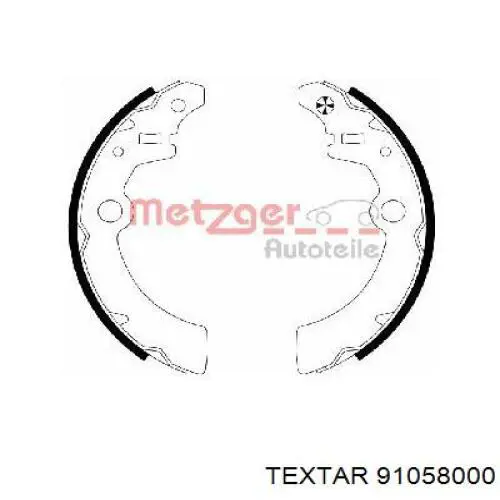 Задние барабанные колодки 91058000 Textar