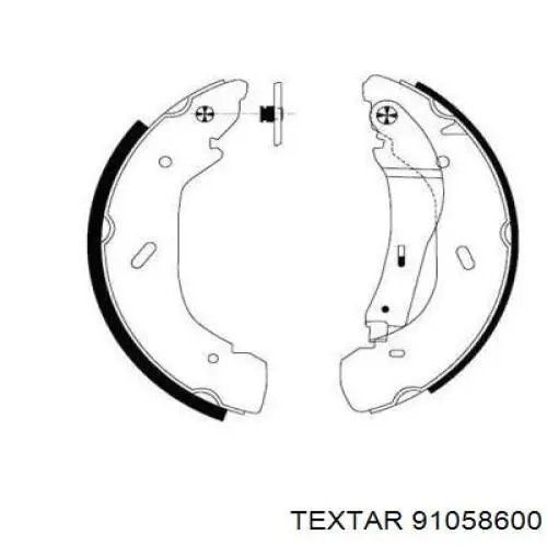 Задние барабанные колодки 91058600 Textar