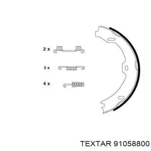 Колодки ручника 91058800 Textar